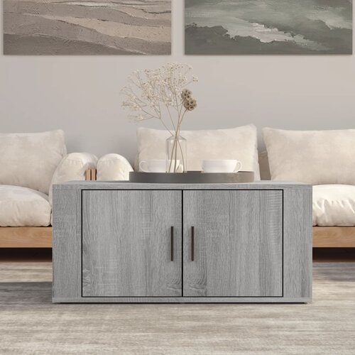 The Living Store Klubska mizica siva sonoma 80x50x36 cm inženirski les - Klubska Mizica, (21574394) Cene
