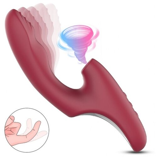  Vibrator Silicone 777 Rabbit, 22.5cm, Bordo Slike