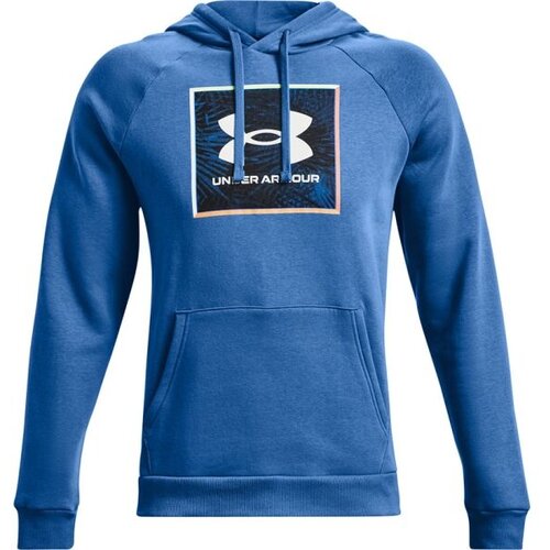 Under Armour Puloverji Rival Fleece Graphic Hoodie Modra Cene