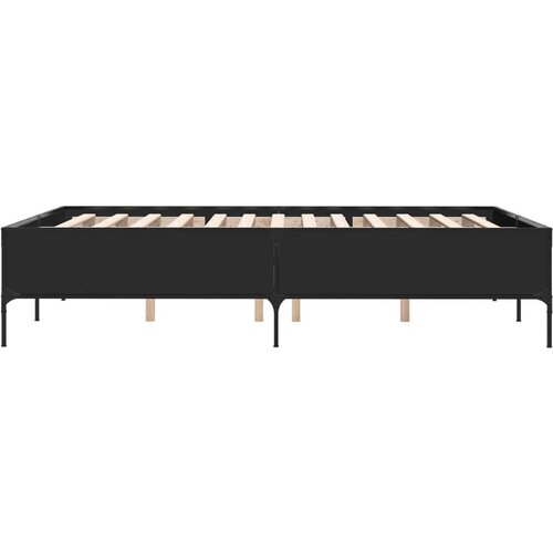 VidaXL Okvir za krevet crni 120x190 cm konstruirano drvo i metal Slike