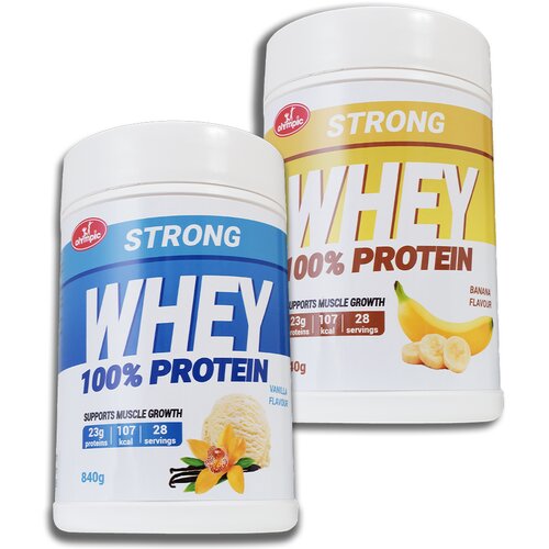Olympic Whey Protein Strong, Vanila i Banana, 840 g, 2 komada Cene