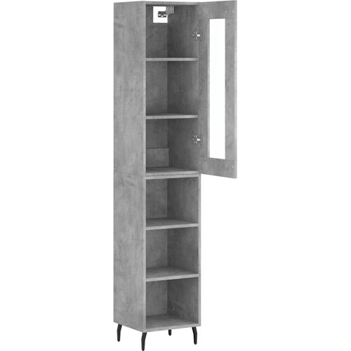  Visoka komoda siva betona 34,5x34x180 cm od konstruiranog drva Slike
