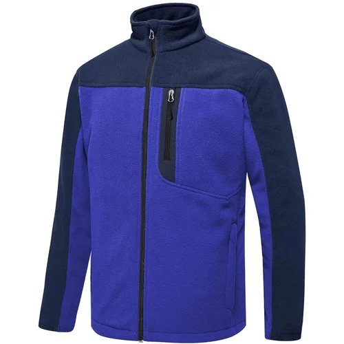 Dewberry 10914 Zippered Mens Fleece Jacket-BLUE