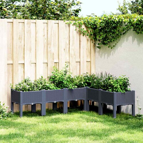 Vrtna sadilica s nogama plava siva 160 x 120 x 42 cm PP Cijene