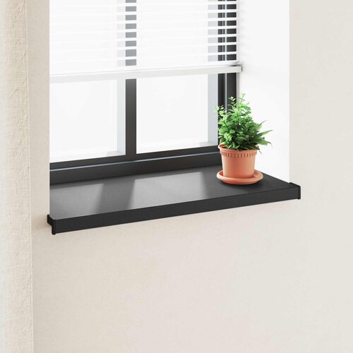  Prozorska klupčica Crno s drvenim uzorkom 80 x 45 x 4,5 cm PVC Slike