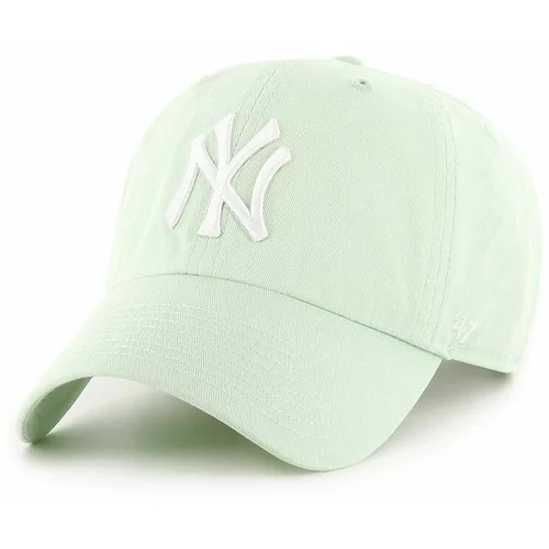 47 Brand Pamučna kapa sa šiltom MLB New York Yankees boja: zelena, s aplikacijom, B-NLRGW17GWS-B0