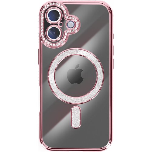 AVIZAR Ovitek za iPhone 17, združljiv z MagSafe, z okrasnim obodom iz kristalov, &Scaron;ampanjec roza, (5000190165) Cene