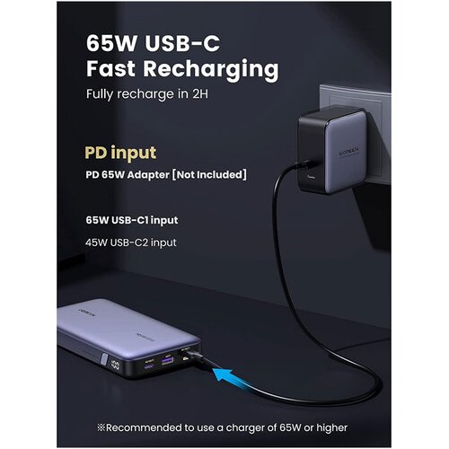 Ugreen Prenosna baterija (powerbank) Three Port, 25.000 mAh Slike