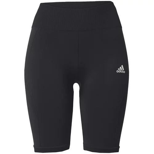 ADIDAS SPORTSWEAR Športne hlače 'Seamless' črna / bela