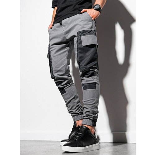 Ombre Muške pantalone P998 crne siva Slike
