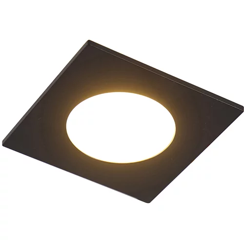 QAZQA Sodobna vgradna točkovna črna barva, vključno s 3-stopenjsko LED zatemnitvijo IP65 - preprosto