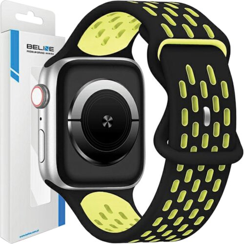 Beline pa&scaron;ček za apple watch novo &scaron;port silikon 42/44/45/49MM črno rumen, (21969227) Cene