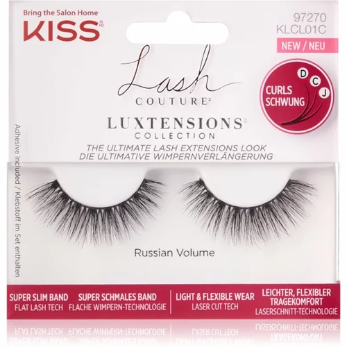 Kiss Lash Couture LuXtensions umetne trepalnice Russian Volume 2 kos