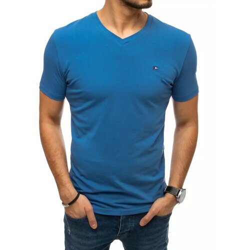 DStreet Men's smooth blue T-shirt RX4790 Slike