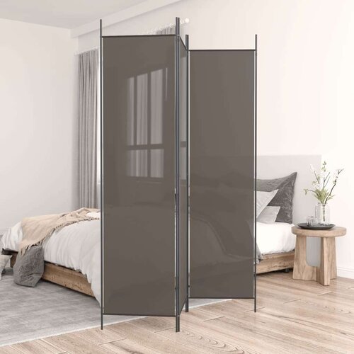 Sobna pregrada s 3 panela antracit 150 x 220 cm od tkanine Slike