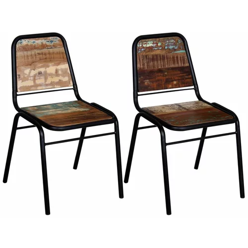 Blagovaonske stolice od masivnog obnovljenog drva 2 kom