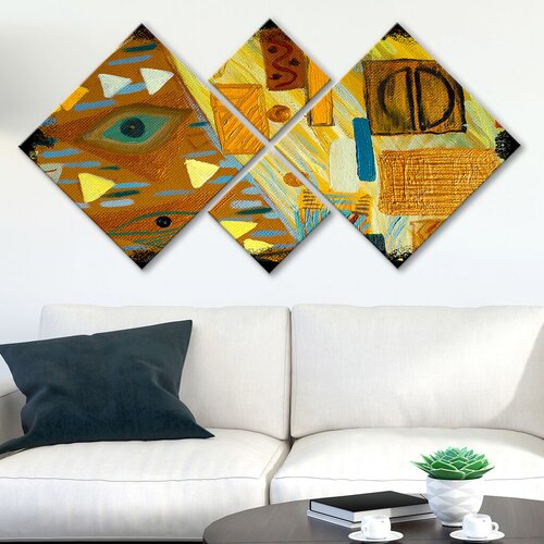 Wallity slika 4MDF238938190, 60x115 cm, 4 dijela Cijene