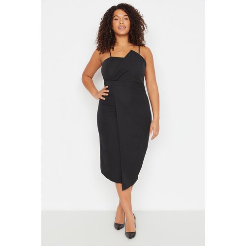 Trendyol Curve Asymmetrical Black Knitted Dress Slike
