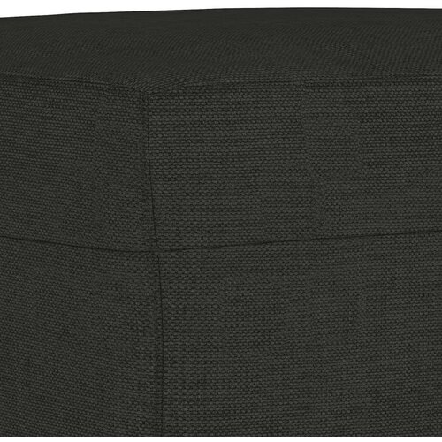  3-dijelni set sofa s jastucima crni od tkanine Slike