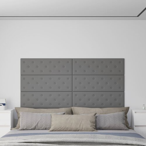  Zidne ploče od umjetne kože 12 kom sivi 90 x 30 cm 3,24 m&amp;sup2; Slike