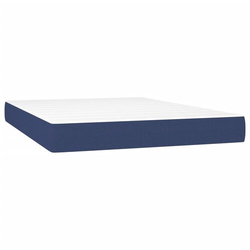  Krevet s oprugama i madracem plavi 140x200 cm od tkanine Slike