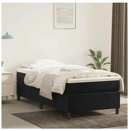  Box spring posteljni okvir črn 90x190 cm žamet