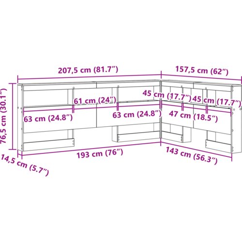  Skladi&amp;scaron;no uzglavlje Staro drvo 140 cm Konstruirano drvo Slike