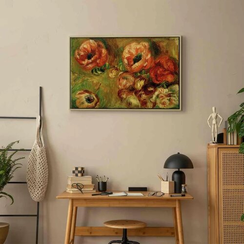  Slika - Pierre-Auguste Renoir &amp;ndash; Les An&amp;eacute;mones 60x40 U prirodnom drvenom okviru Slike