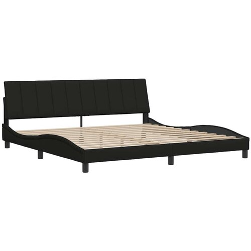  Okvir za krevet bez madraca crni 200x200 cm od tkanine Slike