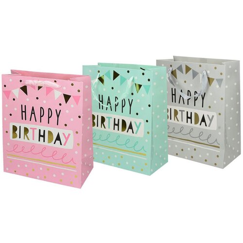  Darilna vrečka Deluxeplus, velika, happy birthday Cene