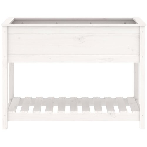  Sadilica s policom bijela 111,5x54x81 cm od masivne borovine Slike