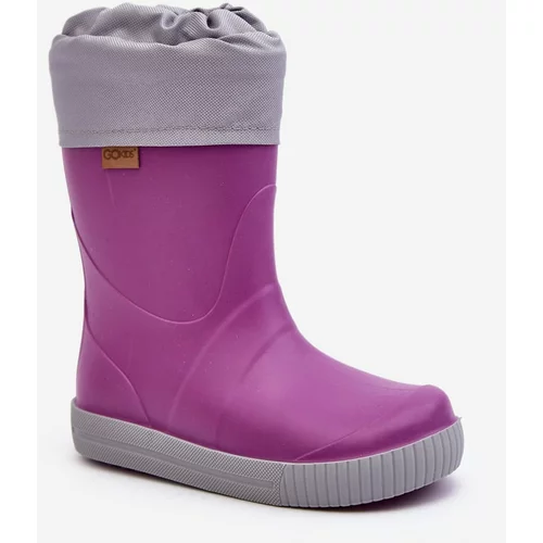 Kesi Children's Wellington Boots with Warmer Snow Wave Gokids Purple