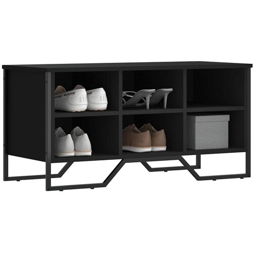 Ormarić za cipele crni 90 x 38 x 45,5 cm od konstruiranog drva Cene