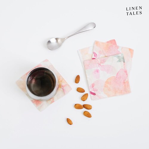 Linen Tales Rožnati tekstilni podstavki za kozarce v kompletu 4 ks – Linen Tales Cene