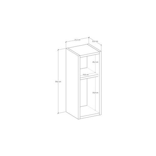 Hanah home klaus - anthracite anthracite nightstand Cene
