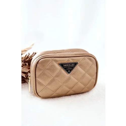 Kesi Small Quilted Cosmetic Bag Monnari CSM0050-023 Gold