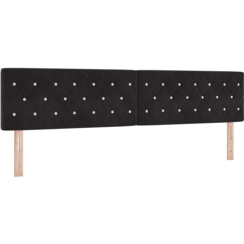 VidaXL Box Spring Postelja z Mattresom Črna 200x200 cm Žamet Slike