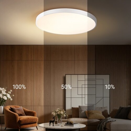  Immax NEO 07315L-LED prigu&amp;scaron;iva stropna lampa SEMPLICI 96 W/230 V, &amp;Oslash; 80 cm, Wi-Fi Tuya, bela + daljinski upravljač Slike