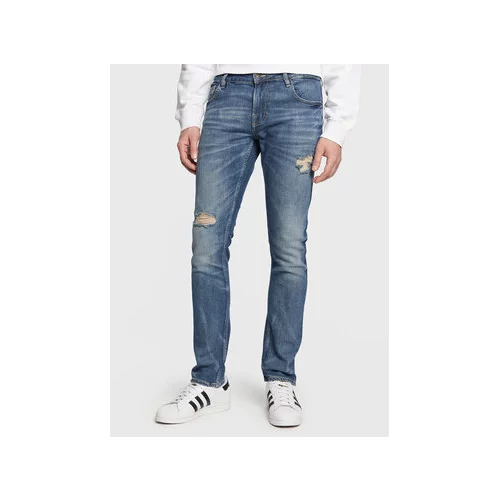 Guess Jeans hlače Miami M3RAN1 D4WB5 Mornarsko modra Skinny Fit