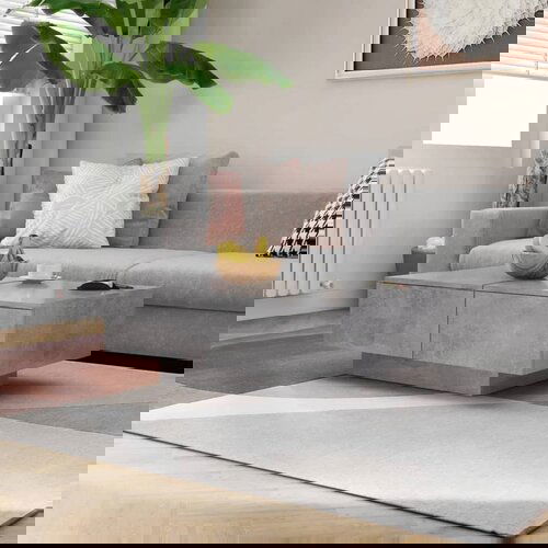 VidaXL Klubska mizica betonsko siva 90x60x31 cm iverna plo&amp;scaron;ča Slike