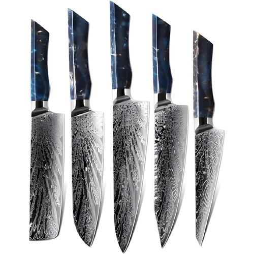  Set dama&scaron;ćanskih kuhinjskih noževa SE-37606 - Plava KP37606 Cene