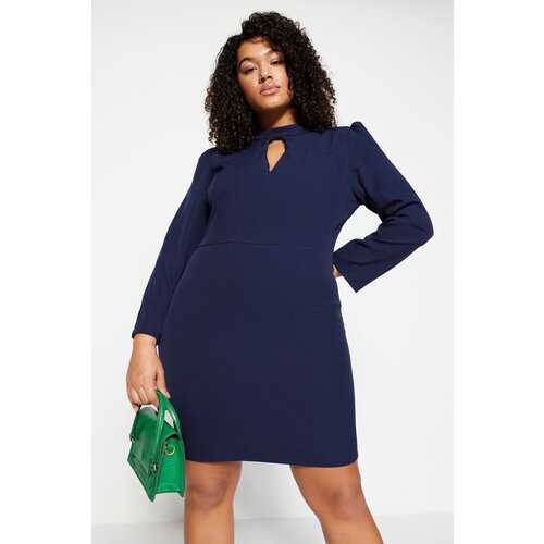 Trendyol Curve Plus Size Dress - Navy blue - Bodycon Slike