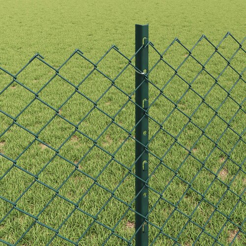  Ograda od lančanih veza s postovima 25 x 0,8 m Zelena Mreža Slike