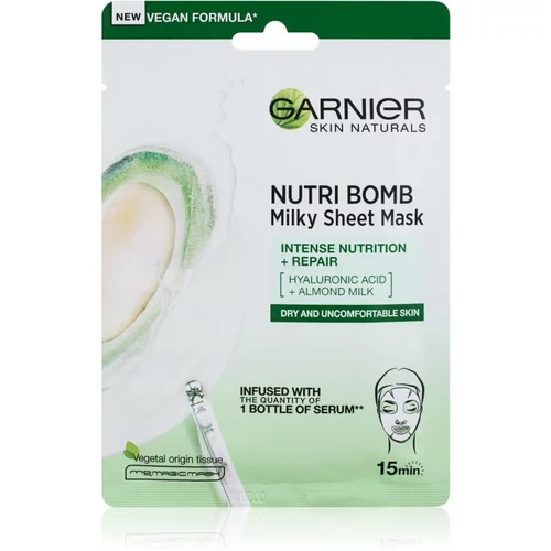 Garnier Skin Naturals Nutri Bomb hranjiva sheet maska za suho lice 32 g