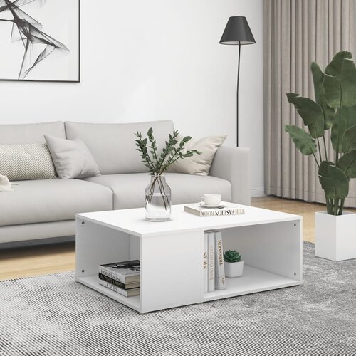 Furnova Klubska mizica bela 90x67x33 cm iverna plo&amp;scaron;ča, (21913045) Slike