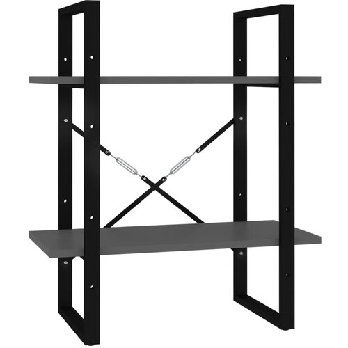 Maison Chic Knjižna omara - Knjižni regal 2-nadstropna siva 60x30x70 cm iverna plošča, (21726021) Cene