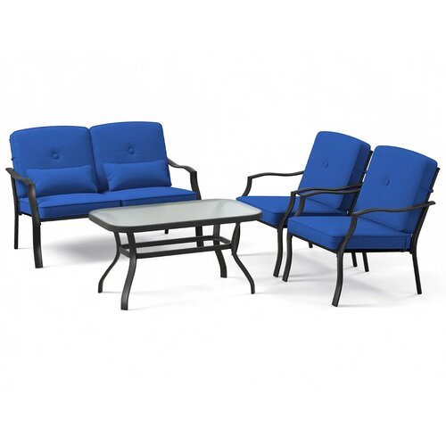 Costway Set vrtnega pohi&amp;scaron;tva 2 x fotelj Miza Sofa Garden Set, (5000194743) Slike