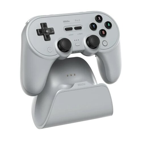 8BitDo Bežični gamepad Pro 3 BT/2.4Ghz/Multi platform/Gray edition + Dock Slike