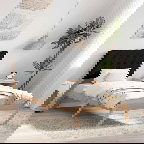 vidaXL Krevetni okvir s tapiciranim uzglavljem Smeđa 80 x 200 cm Cijene