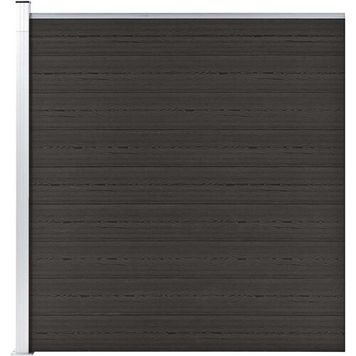  za ogradu WPC 175 x 186 cm crni Slike